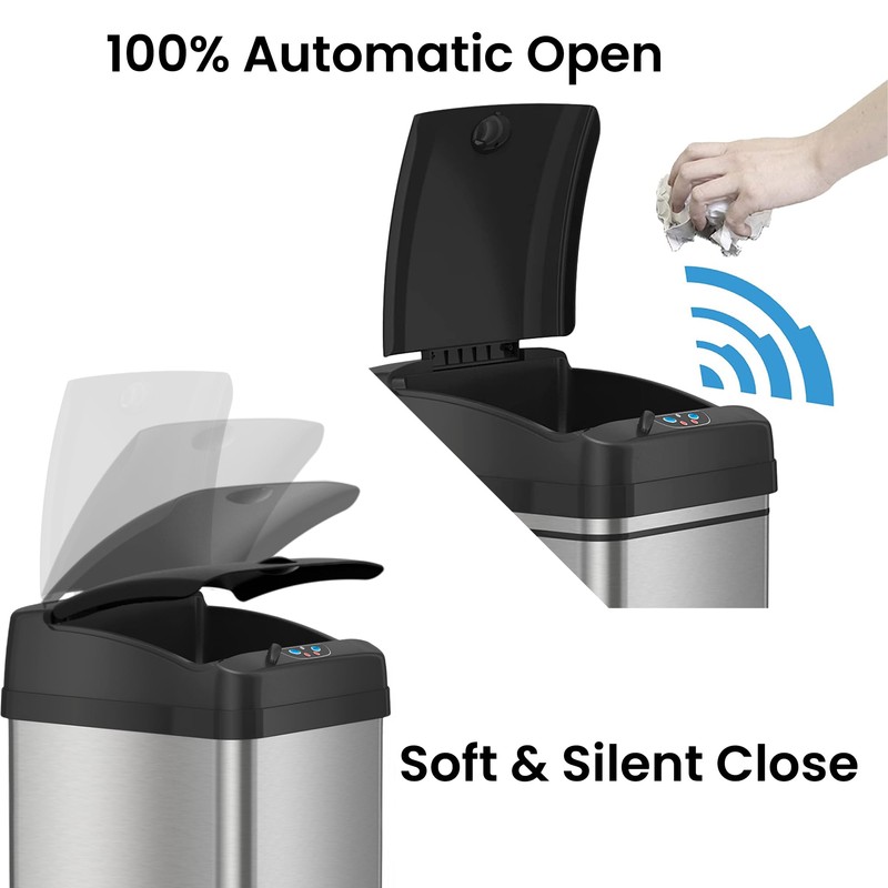 iTouchless New Sensor Trash Can Lid Replacement for Models IT13MX,