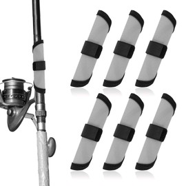 6pcs Lure Wrap, 5.9 Inch Fishing Lure Covers Bait Gloves Rod Armour Fish Hook Storage Protectors Pole Sleeve Lure Shield Guard to Keep Fishermen Fishing Safe for Fishing Rod (Gray)