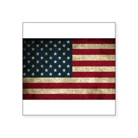 CafePress American Flag Sticker Square Bumper Sticker Car Decal