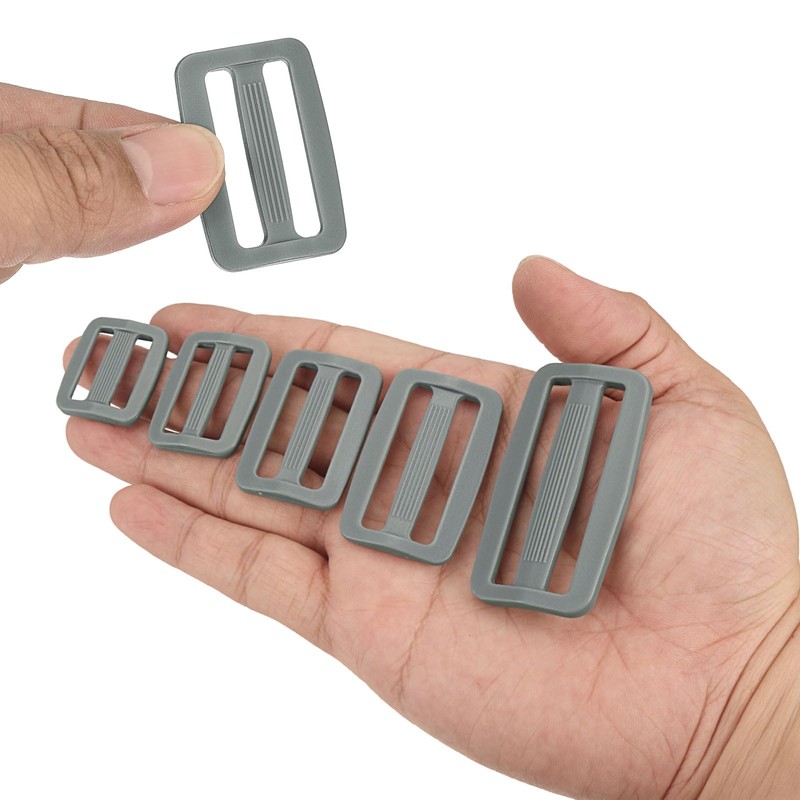sourcing map 25Pcs Plastic Slide Buckle, 1" Tri-Glides Slides, Adjustable
