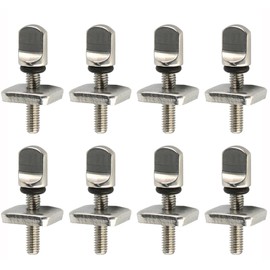 DSHE 8PCS Stainless Steel Fin Screw No Tool Thumb Fin Screws and Plates Surfing Accessories for Surfboard Surf Longboard Paddleboard and SUP