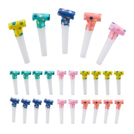 Relaxdays Party Flutes Set of 200, Children's Blow Trunks, Children's Birthday Party, Noise-Maker, Fancy Dress, Colourful