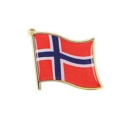 Collectible Novelty Flag Pin for Backpack, Scarf - Made From Jeweler Class Metal - Spartan and the Green Egg Explorer Flag Pin: Norway (#137)