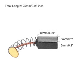 PATIKIL Carbon Brushes 10x5x5mm for Electric Motors Power Tool rotary tool Table Saw Spare Part Repair, 6 Pack