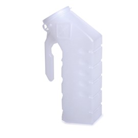 Male Urinal w/Cover Disposable Translucent