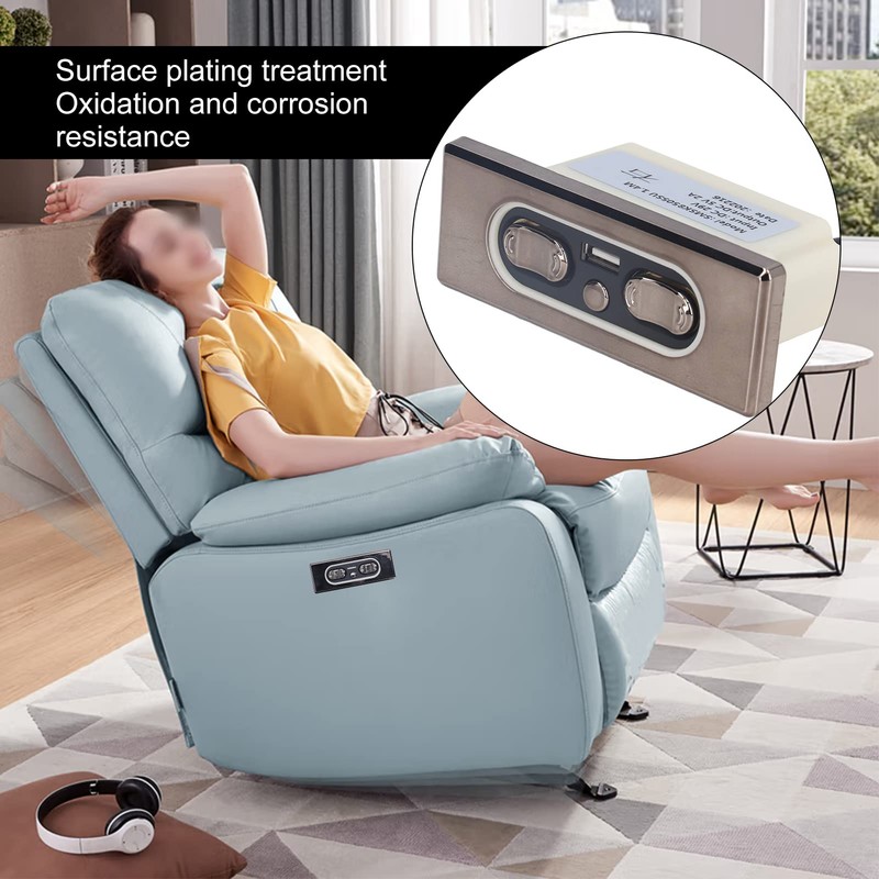 5 Button Electric Sofa Remote, ABS Material Power Recliner or