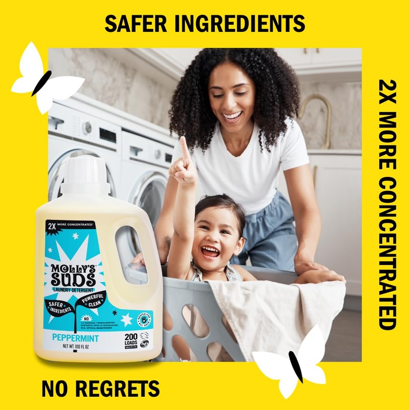 Molly's Suds Liquid Laundry Detergent | Clean Laundry Detergent Soap