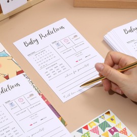 Apprabbr Baby Shower Game Cards - Gender Reveal Prediction & Advice Cards for New Parents | Fun Party Activity with Wishes for Mommy & Daddy | Boy or Girl Guess | Modern Minimalist Design, 25 Count