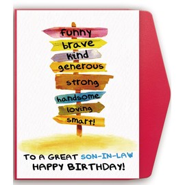 Mcduldul Son in Law Birthday Card | Birthday Card for Him Men | Happy Birthday to A Great Son-in-Law