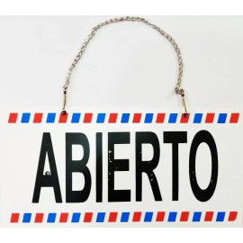 Letrero Abierto/ Cerrado Para Barbería