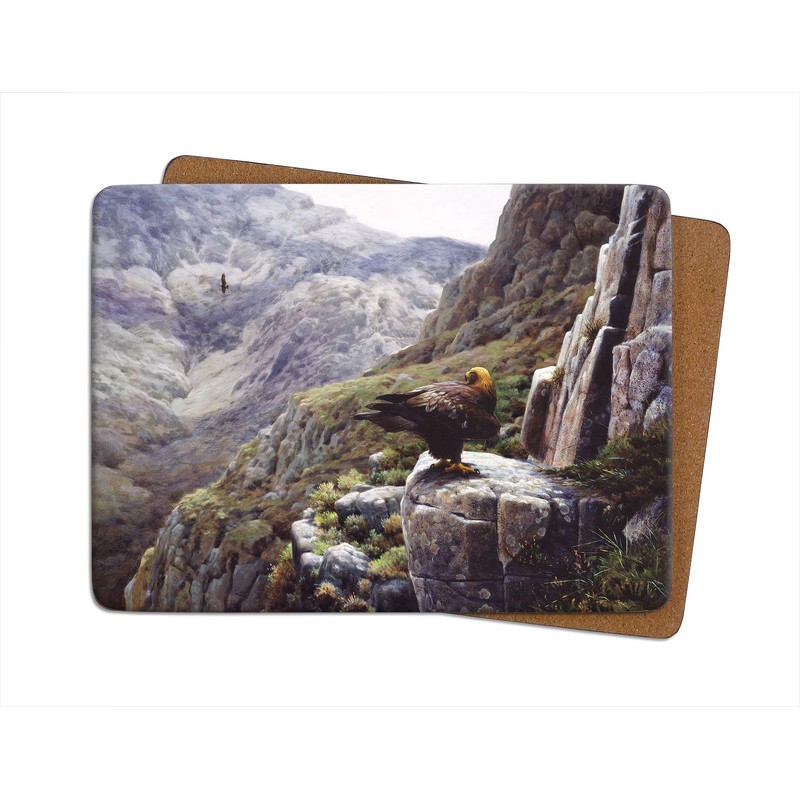 Julian Friers Golden Eagle Large Table Mats by Wildlife Artist