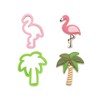 Decora 0255071 Plastic Flamingo and Palm Tree Cutters 2-Piece 10/9.5