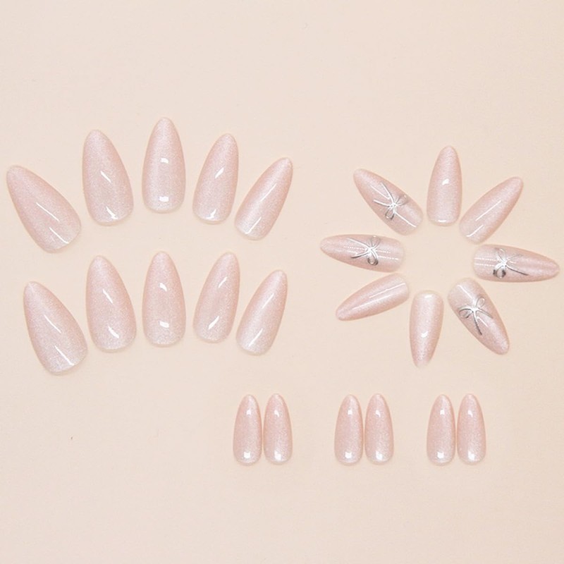 YXRXKJ Nail Tips, Medium, 24 Pieces, Nail Tips, Short, Popular,