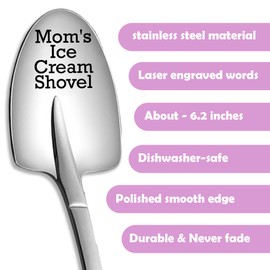 Mothers Day Funny Gifts, Mom's Ice Cream Shovel Spoon For Mother, Special Gifts For Mother From Daughter Mother Birthday Gifts, Ice Cream Lover Gifts, Cool Mothers Day Gifts And Decorations.