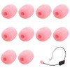 10 Pack Lapel Headset Microphone Windscreen, Microphone Sponge Foam Cover Mini size Lavalier Microphone Windscreen for Variety of Headset Microphone, Pink