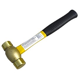 HHIP 7080-0036 Fiberglass Handle Brass Hammer, 1 lb.