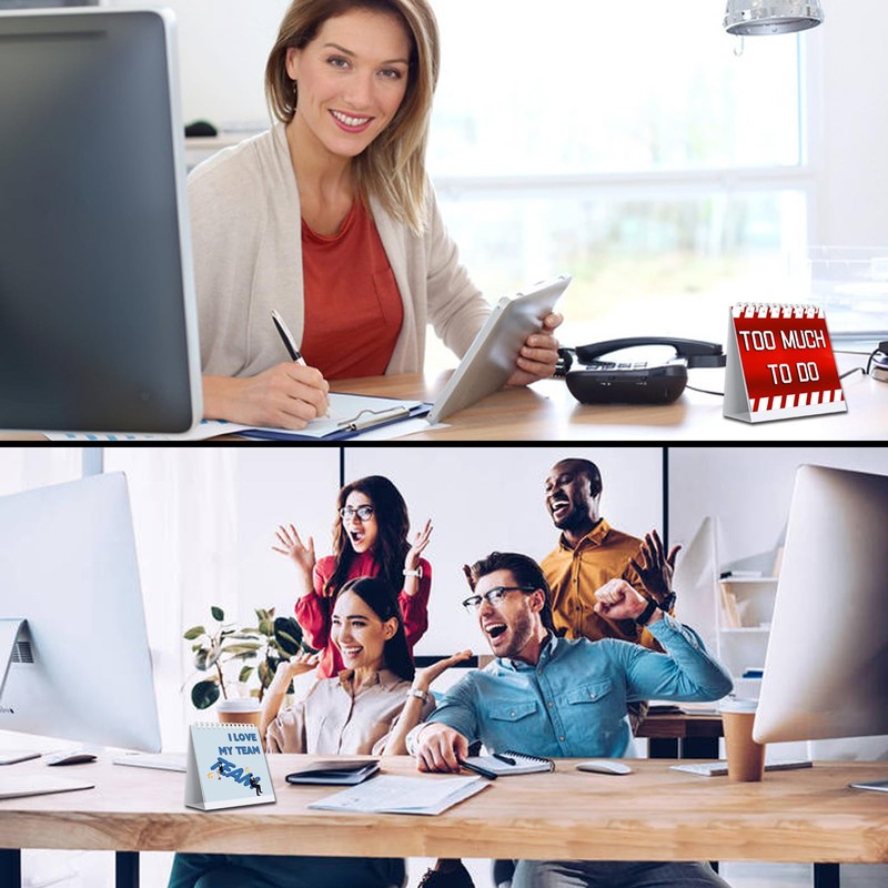 Funny Desk Signs,30 Different Fun and Flip-Over Messages for Office