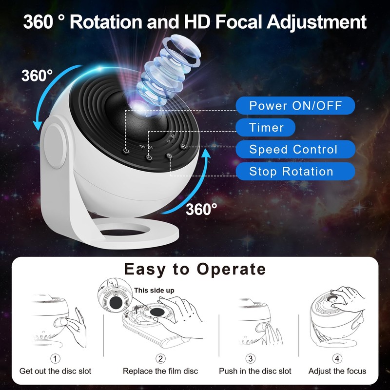 Planetarium Projector Pro for Bedroom, 13 in 1 Star Projector