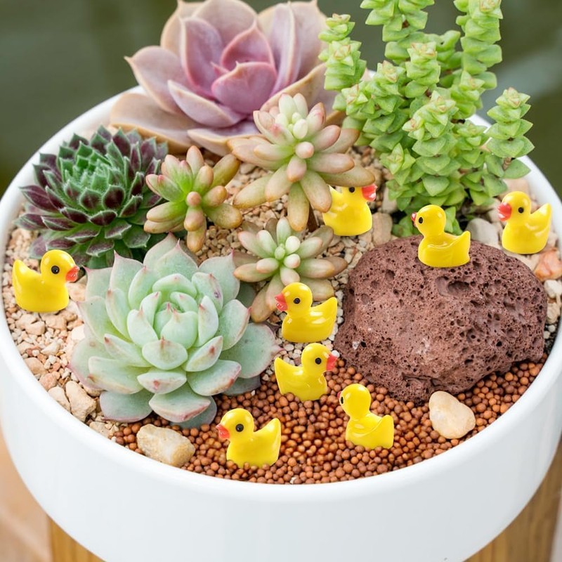 JOISHOP 200pcs Mini Ducks, Resin Tiny Ducks Little Plastic Ducks