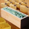Kukmakri Artisan Soap Loaf Wood Box for Soap Making White