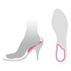 Puffy Gel Women's Insole, Heel Cup, Free, clear