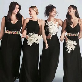 WaJuemy - Cinturón de vestir para mujer, vestidos de novia de novia, con lazo en la cintura, cinturones formales de gasa ancha, 01 Floral, Talla única