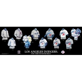 Framed Evolution History Dodgers of Los Angeles Uniforms Print