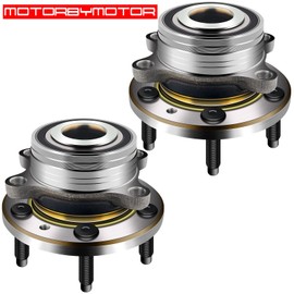 MotorbyMotor 512460 Front/Rear Wheel Hub & Bearing Assembly fits for Ford Explorer 2011-2018, Ford Police Interceptor Utility 2013-2018 Wheel Bearing and Hub Assembly 5 Lugs Non ABS-2pc Set