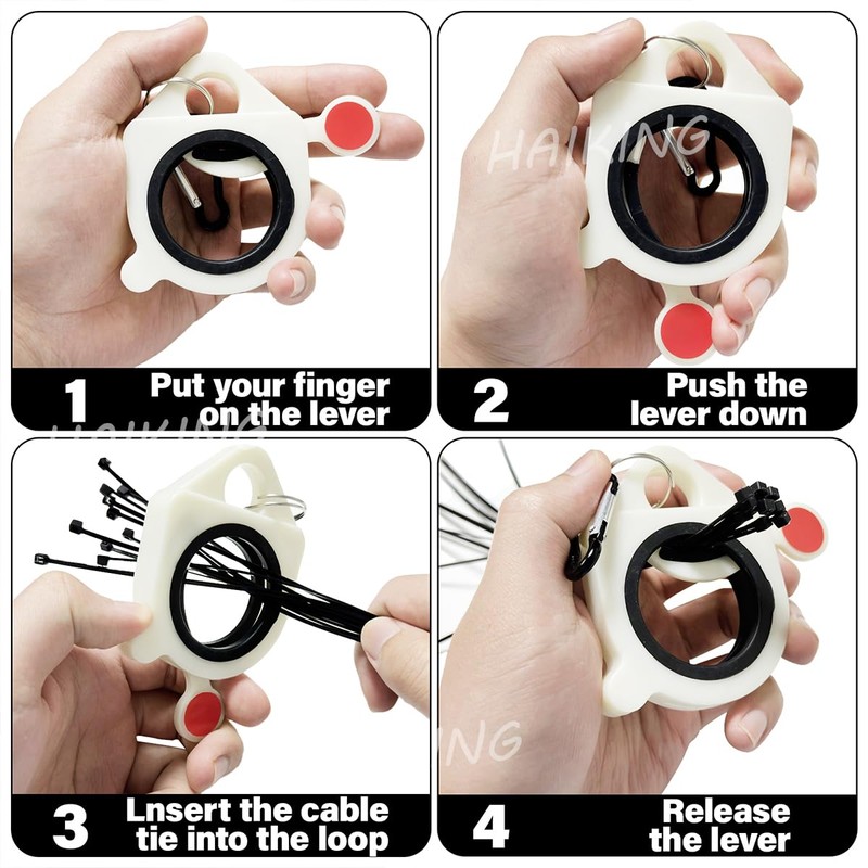 HAIKING Cable Tie Holders, 2 PCS Zip Tie Holder Organizer