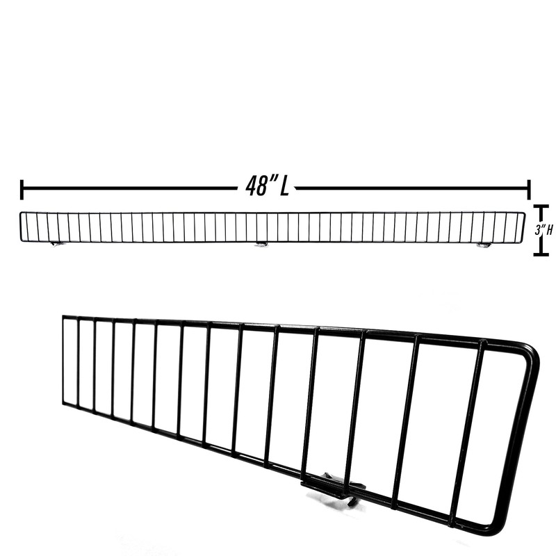STORE FIXTURES DIRECT Gondola Shelf Fence, Wire Front Lip for