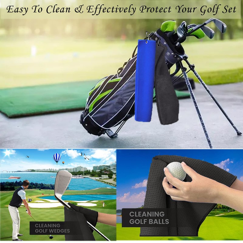 QeeHeng 2 x Golf Towel Funny Golf Towel with Clip
