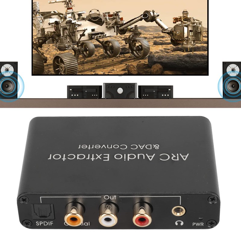 HDMI ARC Audio Extractor with 192KHz Multi-Output, Optical Coaxial 3.5mm
