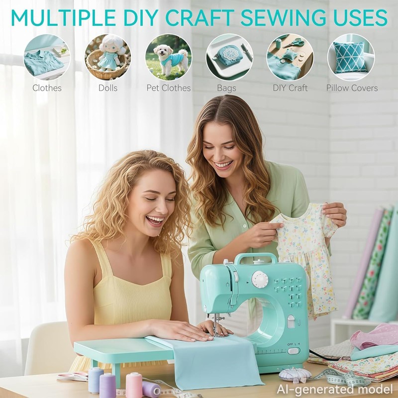 Sewing Machine for Beginners with Extension Table, Mini Sewing Machine