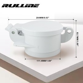 RULLINE 4" Sewer Cap Compatible with RV Sites Campground RV Sewer Cover Male Sewer Adapter Sewer Cleanout Cap