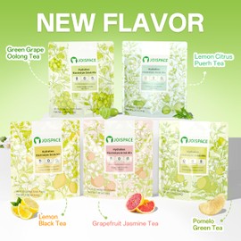 JOISPACE Electrolyte Drink Mix - Grapefruit Jasmine Tea - Hydration Powder Packets with Tea Polyphenols & Ascorbic Acid | Non-GMO, Gluten Free, Vegan Electrolytes Powder Packets | 16 Servings