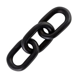 YMTZJYQ Wood Knot Decor,3 Link Boho Wooden Chain Link Decor,Modern Rustic Home Decorations for Book Shelf Fireplace Coffee Table Living Room Décor (Black)