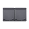 ELEKTRO-PLAST HERMES 2-Way Double Surface-Mounted Socket IP44 Waterproof Anthracite Grey