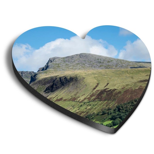 1x Heart MDF Magnet 6cm - Scafell Pike Landscape Mountain