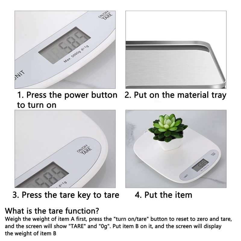 Food Scale, Versatile High Precision Digital Kitchen Scale 11.0lb Weight