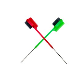 Double-Sided Edge Control Brush & Rat Tail Comb Set - Precision Styling for Hair Edges & Eyebrows, 2-in-1 Brush for Sleek Baby Hairs & Eyebrow Shaping (RED/GREEN)