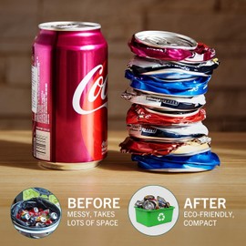 HomeBuddy Can Crusher for Recycling - 12 Oz. and 16 Oz. Can Crusher Wall Mounted for Aluminum - Compact and Easy to Use, Mounting Rivets Included, Man Cave Accessories, Blue