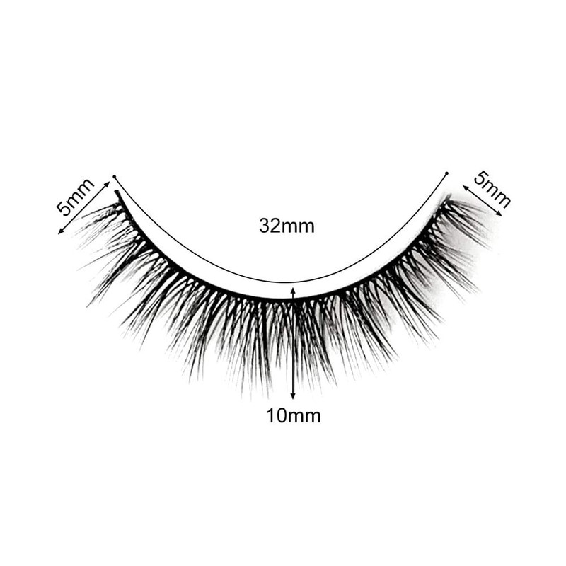 Musegetes 3D False Eyelashes, Popular Black Natural Axis Soft Core