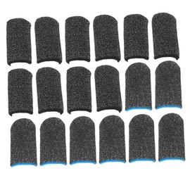 TEHAUX 10 Pairs Gaming Finger Sleeve Gaming Sleeve Anti Sweat Finger Sleeve for Gaming Finger Protector Gloves for Gaming Gamer Sweat Block for Men Cover Finger Sleeves Tr Fabric