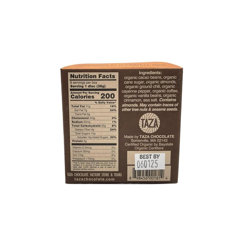 Taza Chocolate Taza Chocolate Organic Mexicano Disc Stone Ground, Variety
