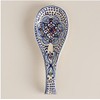 Quadow Spoon Holder/ Spoon Rest Ceramic Blue and White Hand