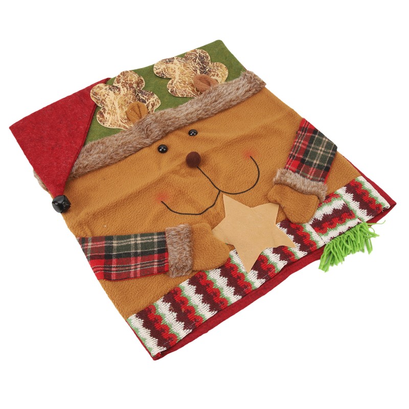 Xmas Dinner Chair Back Covers Easy To Install Soft Anti
