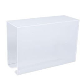GLOGLOW Caja de Pañuelos Transparente para Montaje en Pared, Caja de Pañuelos Transparente de Acrílico Simple Que Ahorra Espacio, Duradera, Conveniente, Fácil Instalación para Cocina (L)