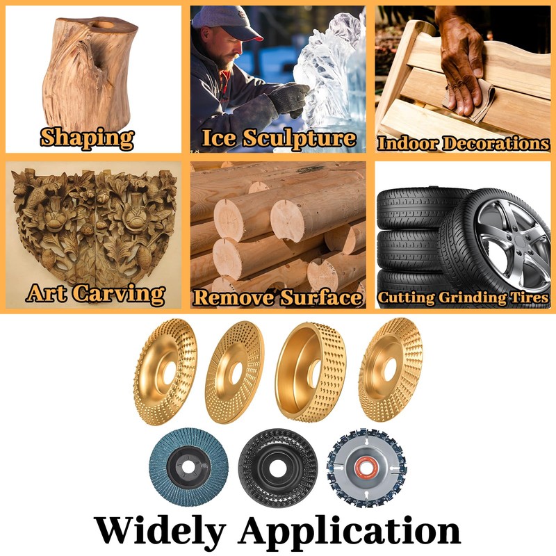 11Pcs Wood Carving Disc for 4" or 4 1/2" Angle