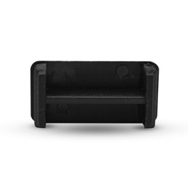 DOJA Barcelona | Profile End Caps | 41 x 21 Rectangular End Caps | Pack of 5 | Rectangular Pipe Plugs | Square Black Plastic End Caps | Chair Leg Caps Floor Protection for Single Installation
