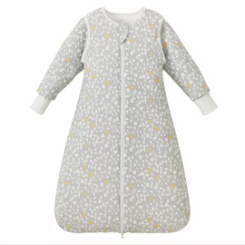 Nivolltha 3.5 TOG Super Soft Baby Sleeping Bag with Detachable Long Sleeves, 100% Cotton Thick Winter Sleeping Bag 18-36 Months, Graphic